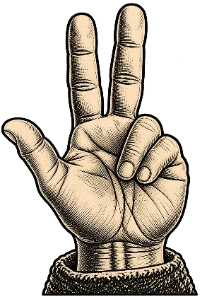 La tua mano: tre dita